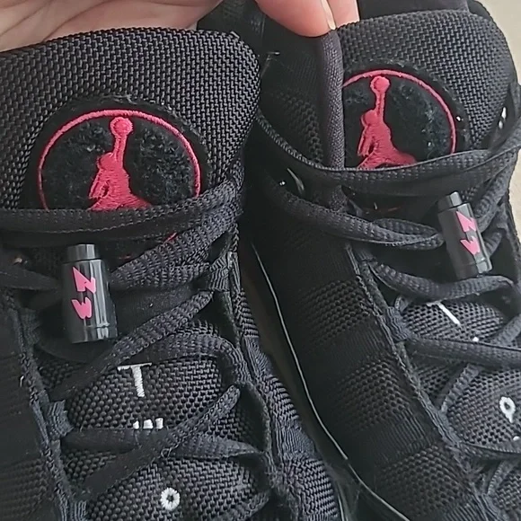 JORDAN Retro Kids Size 5.5YBlack and Pink Sneakers